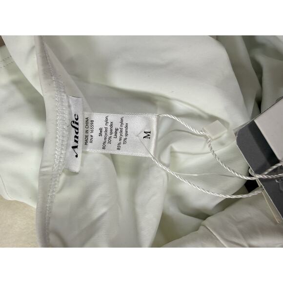 Andie Swim The Tulum One Piece Swimsuit White Ribbed Size M NWT - Picture 9 of 9